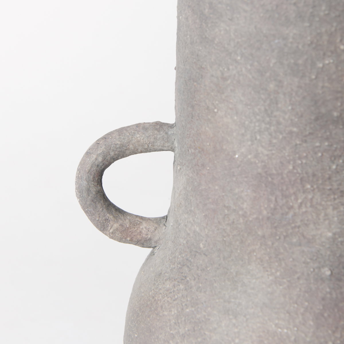 Armani 10.4H Brown-Gray Double Ear Ceramic Vase, by Mercana, 8.07" length x 6.3" width x 10.43" height View 11