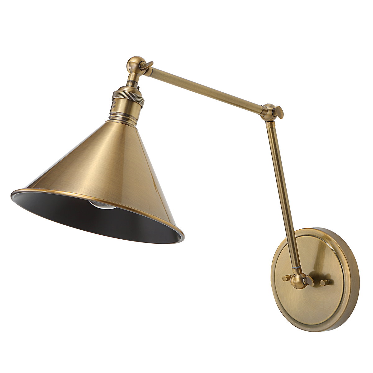 Exeter 1 Light Adjustable Sconce, Ceiling Light by Uttermost, 8" width x 28" height x 24.87" depth View 8