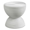 Bongo White Rattan Side Table, Furniture by Uttermost, 21.75" width x 22" height x 21.75" depth thumbnail 1
