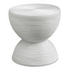 Bongo White Rattan Side Table, Side & End Table by Uttermost, 21.75" width x 22" height x 21.75" depth thumbnail 1