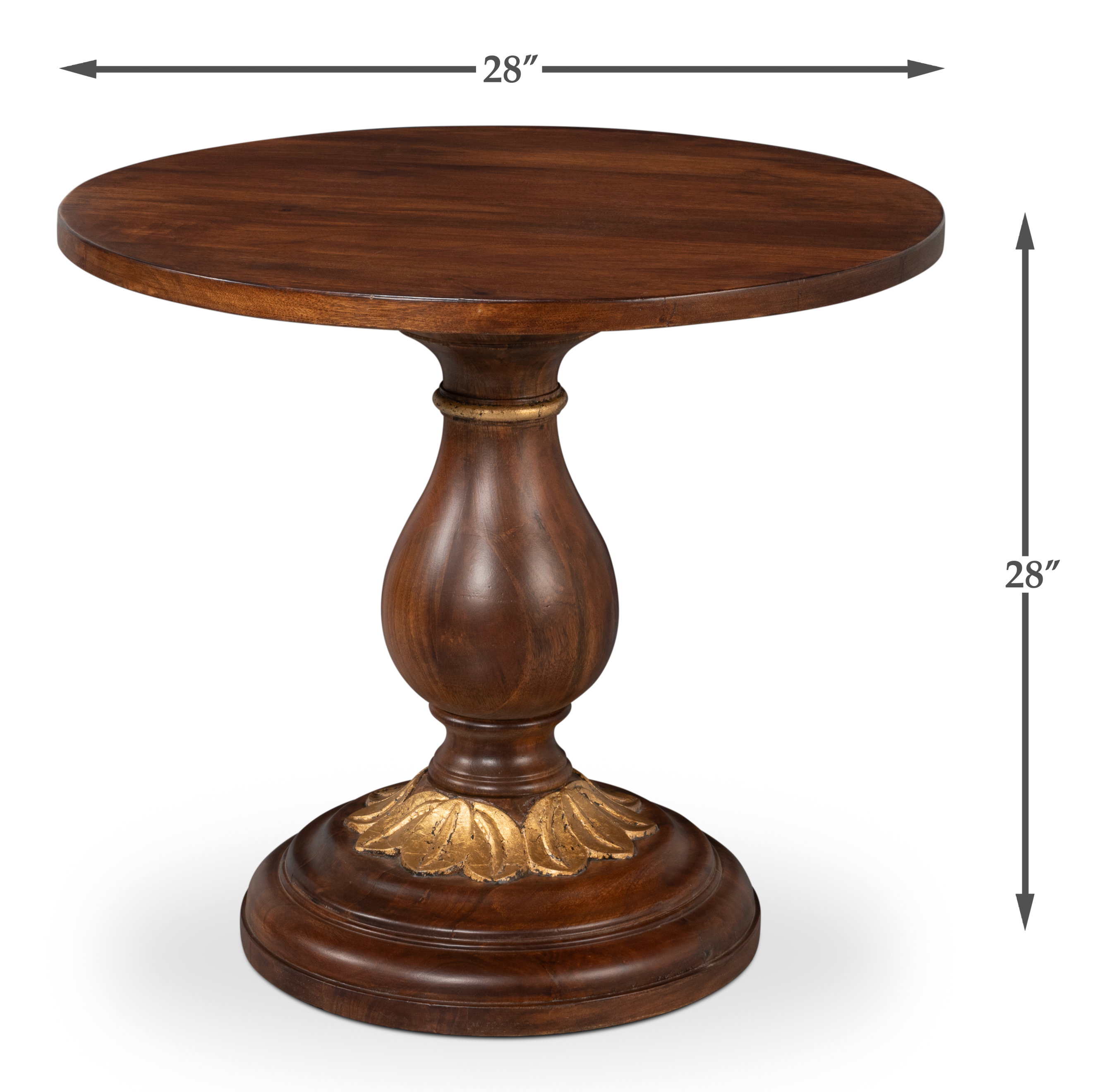 Elizabeth Carved End Table, Side & End Table by Sarreid, 28" length x 28" width x 28" height View 15