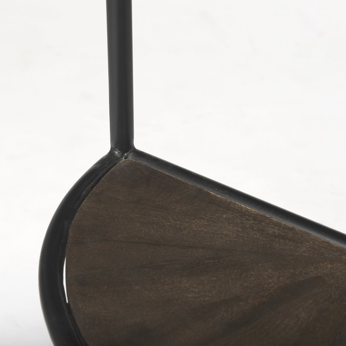 Arlo 20.5L x 20.5W x 24.4H Brown Wood with Black Metal End Table, Side & End Table by Mercana, 18.75" length x 18.75" width x 24.41" height View 9