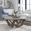 Kendry Reclaimed Wood Coffee Table, by Uttermost, 48" width x 17.5" height x 48" depth thumbnail 2