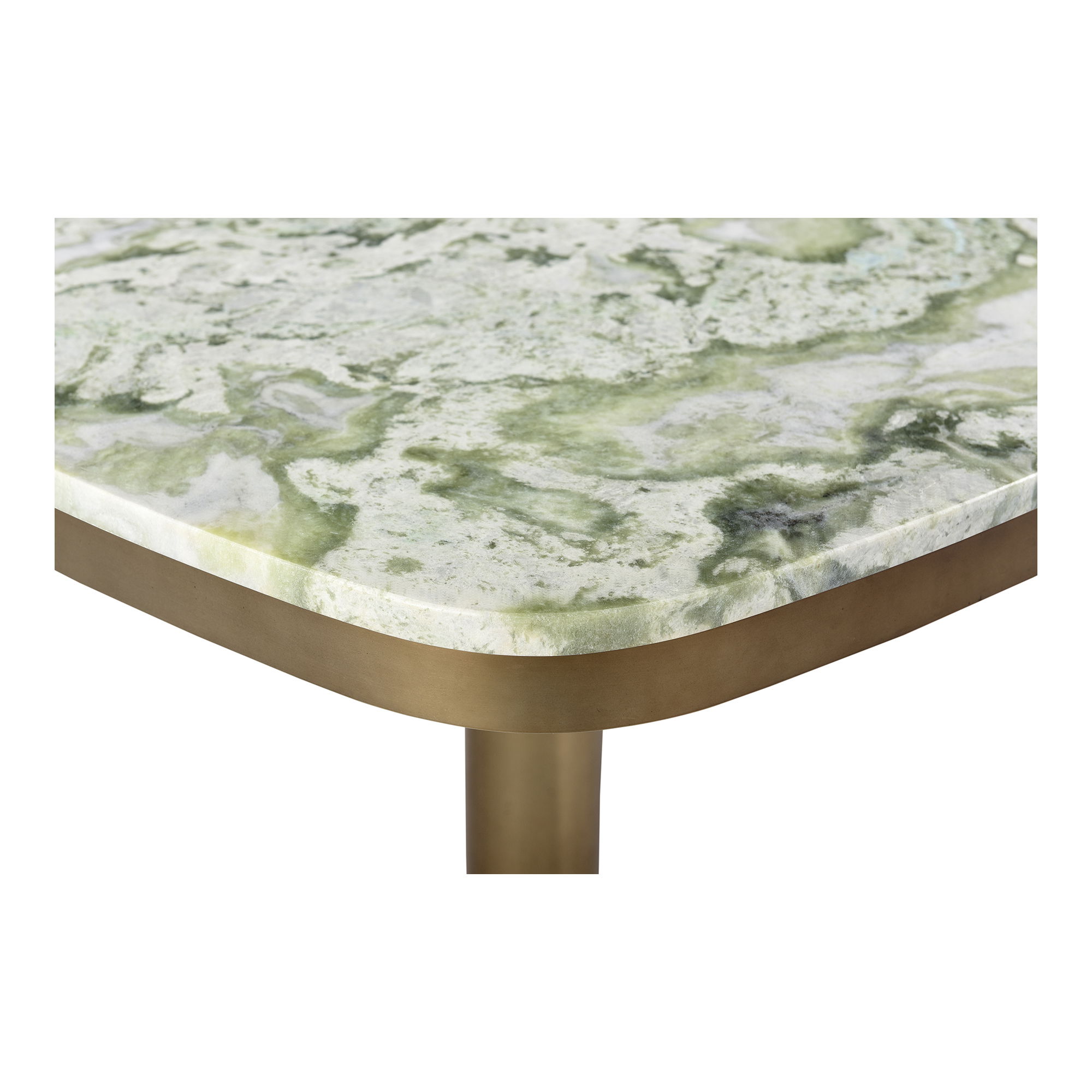 Celeste Cafe Table Green Onyx Marble, Coffee Table by Moe's Home, 36" width x 30" height x 36" depth View 5