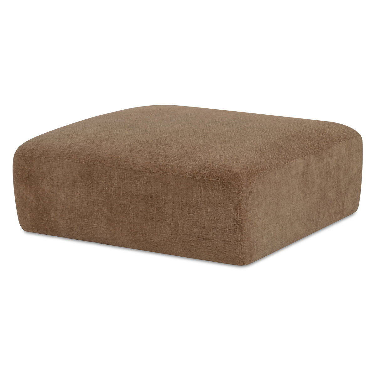 Matina Ottoman Taupe, by Moe's Home, 40.9" width x 17.3" height x 40.9" depth View 2