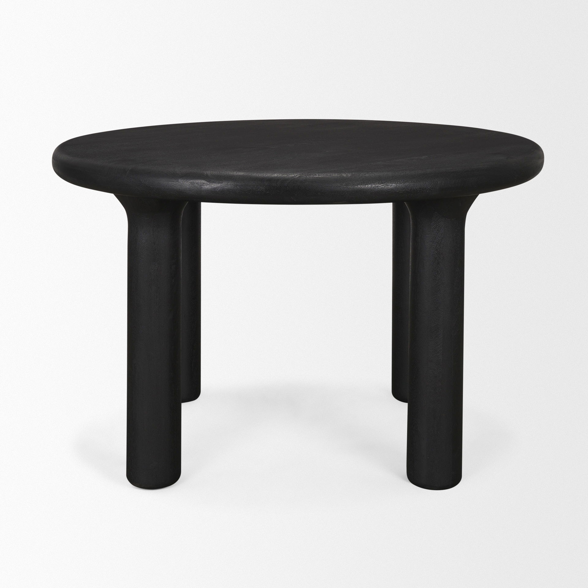 Soma Textured Black Acacia Wood Round Dining Table large image 