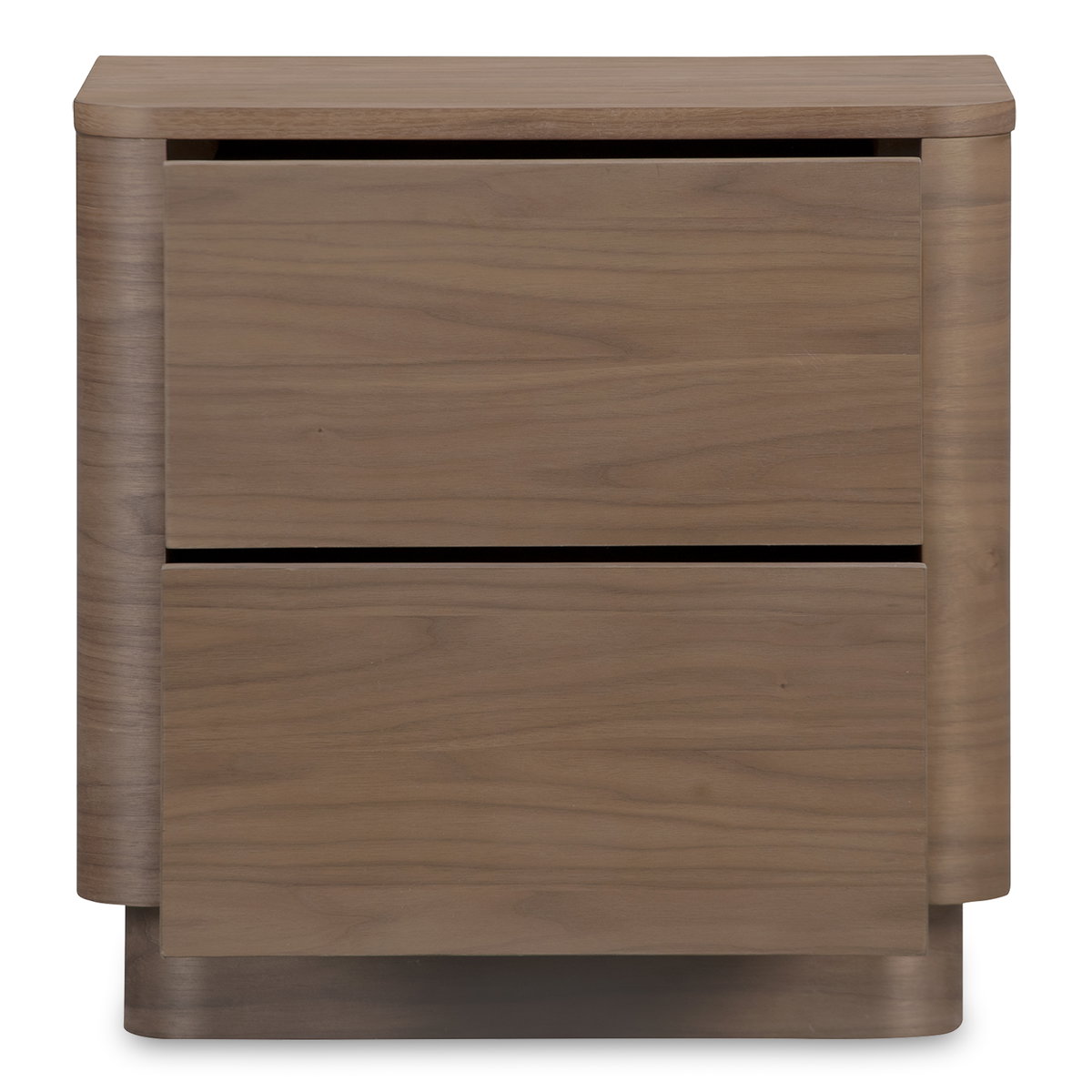 Round Off Tall Nightstand Walnut Brown, by Moe's Home, 20" width x 20" height x 15" depth View 4