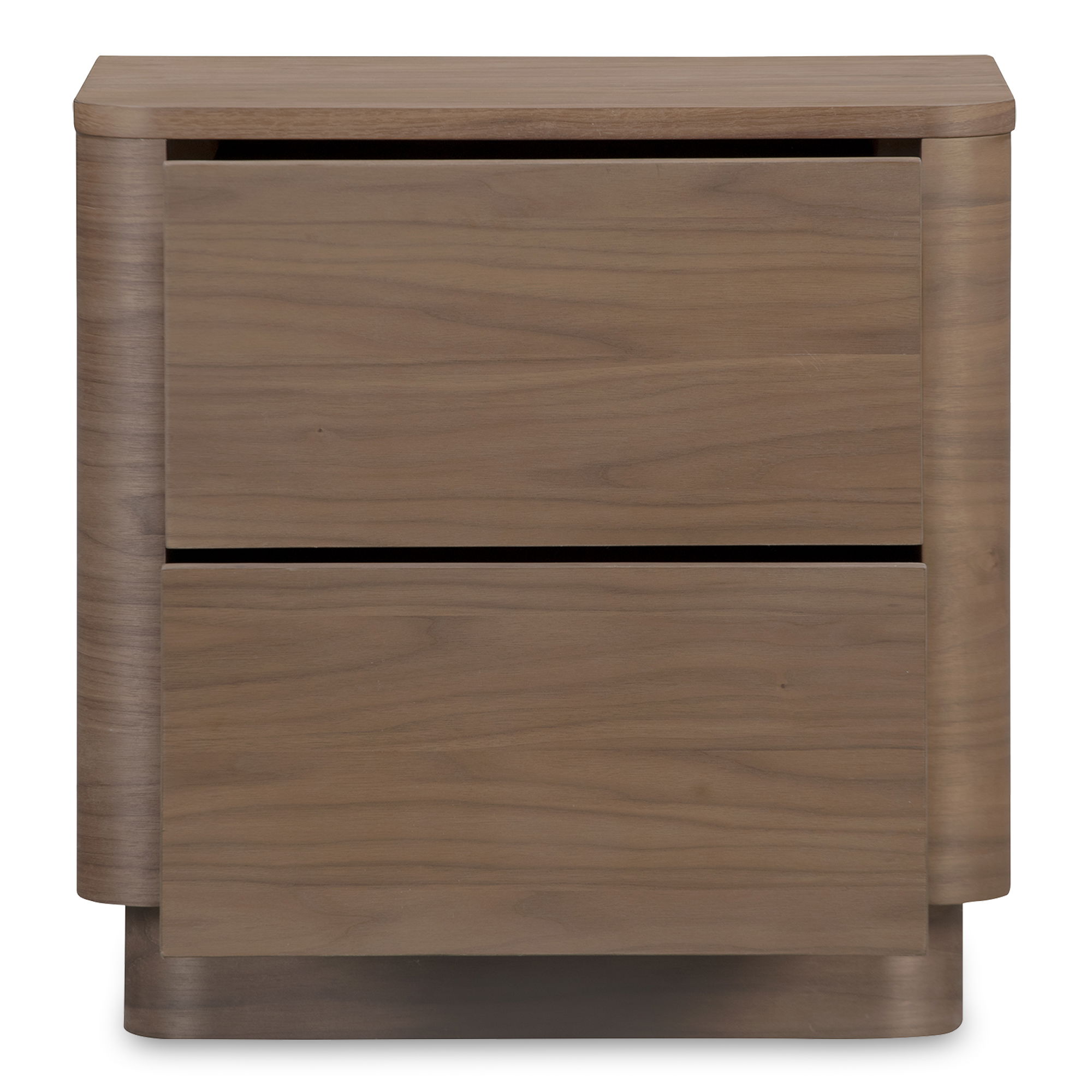 Round Off Tall Nightstand Walnut Brown large image 
