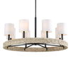 Faiyam 8 Light Rattan Chandelier, Ceiling Light by Uttermost, 36.5" width x 18.25" height x 36.5" depth thumbnail 1