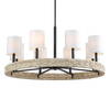 Faiyam 8 Light Rattan Chandelier, by Uttermost, 36.5" width x 18.25" height x 36.5" depth thumbnail 1