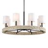 Faiyam 8 Light Rattan Chandelier, by Uttermost, 36.5" width x 18.25" height x 36.5" depth thumbnail 1