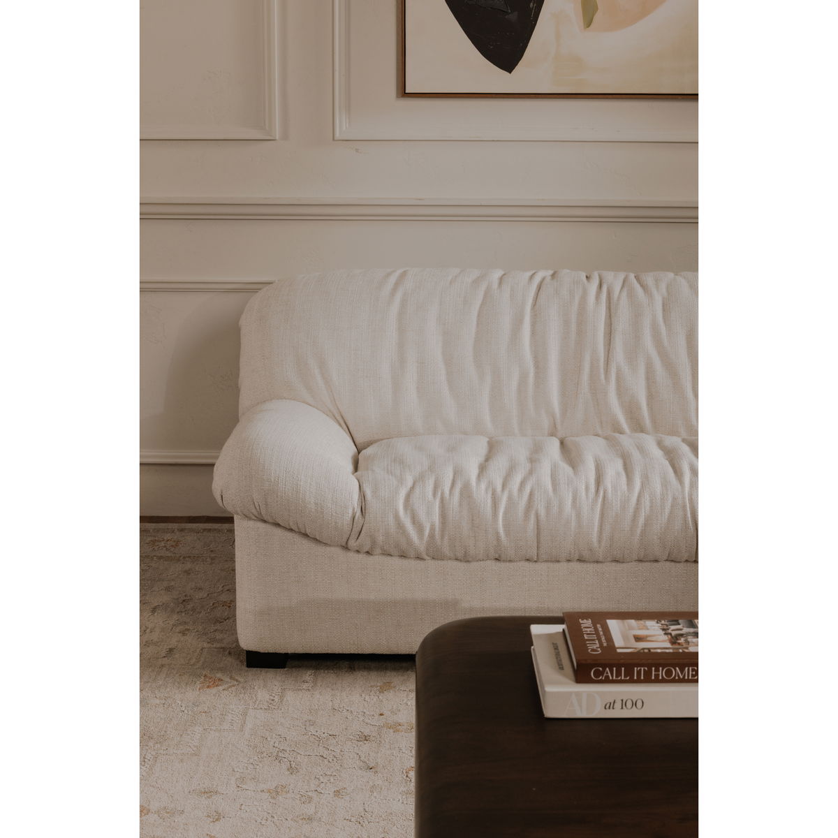 Halston Sofa Flecked Oat, Sofas & Sectional by Moe's Home, 86.6" width x 27.5" height x 39.3" depth View 7