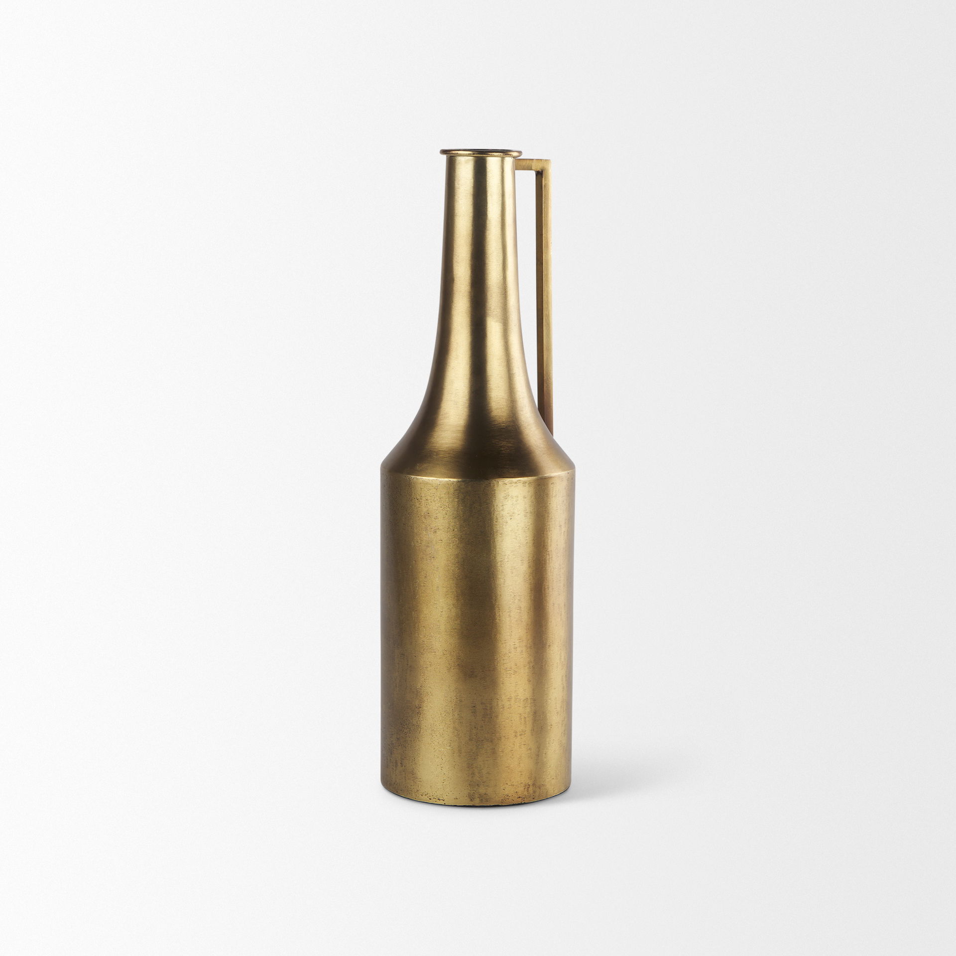 Aubrey Medium 18.0H Gold Iron Jug Vase, Decorative Jar by Mercana, 5.5" length x 5.5" width x 18" height View 6