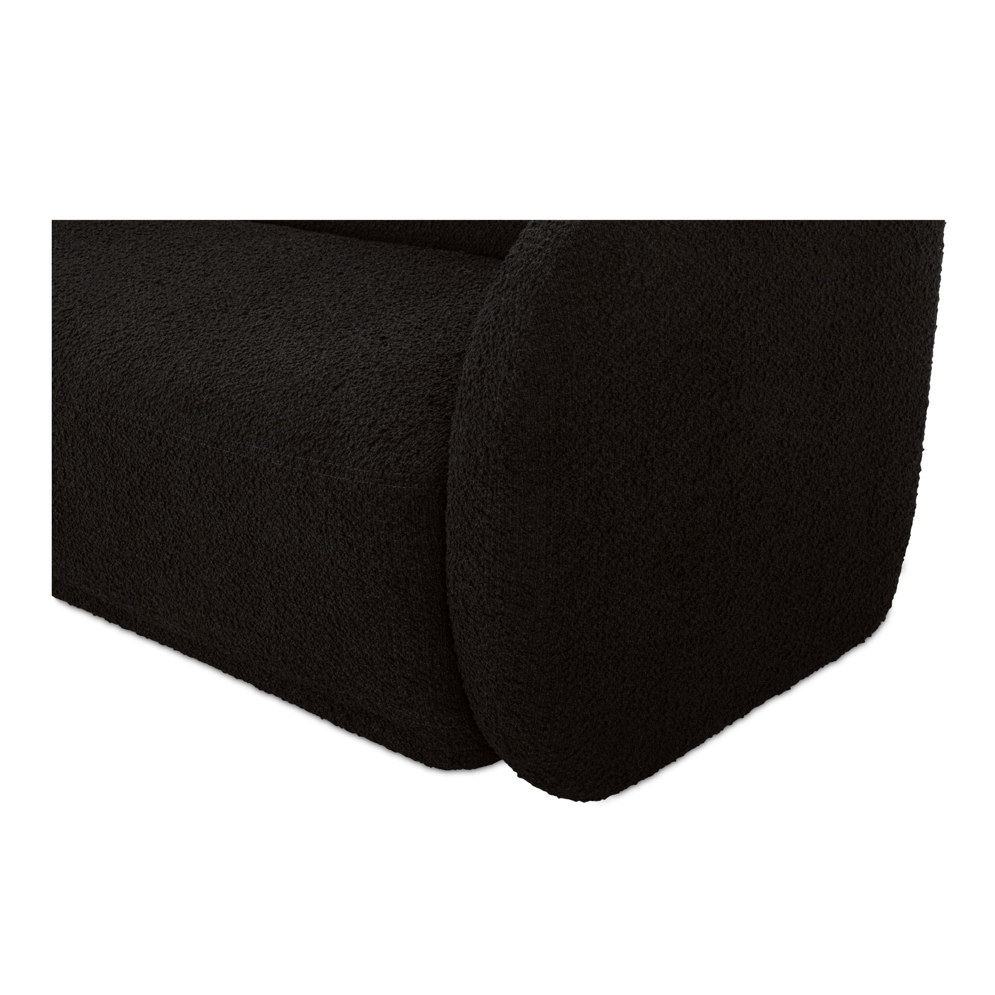 Faye Sofa Black Boucle, Sofas & Sectional by Moe's Home, 90" width x 29.8" height x 33.7" depth View 5