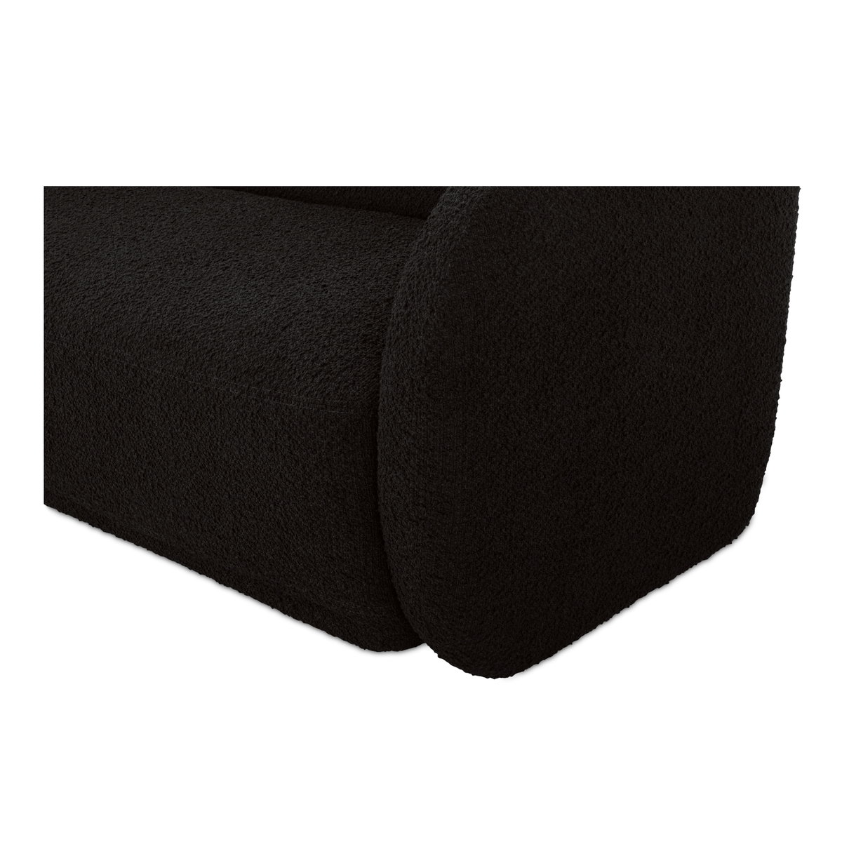 Faye Sofa Black Boucle, Sofas & Sectional by Moe's Home, 92" width x 29" height x 35" depth View 5