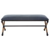Firth Rustic Navy Bench, Benche by Uttermost, 47.75" width x 21.25" height x 16.25" depth thumbnail 1