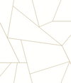 Fractured Prism  Gold Metallic Peel & Stick Wallpaper, by York Wall, 20' length x 1'8.5" width x 0.02" depth thumbnail