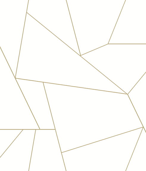 Fractured Prism  Gold Metallic Peel & Stick Wallpaper