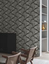 Dancing Leaves Black Wallpaper thumbnail 1