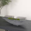Piero Small Concrete Finished Metal Decorative Bowl, by Mercana, 31.5" length x 5" width x 4" height thumbnail 2