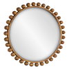 Cyra Wood Beaded Round Mirror, by Uttermost, 3'8" width x 3'8" height x 2.5" depth thumbnail 5