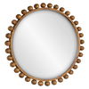 Cyra Wood Beaded Round Mirror thumbnail 4