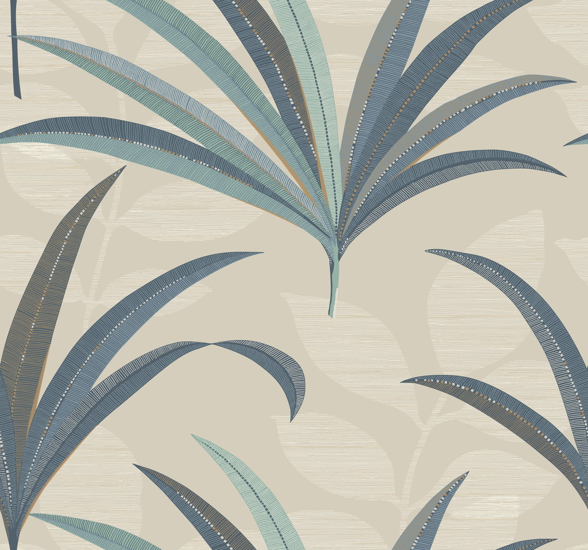 El Morocco Palm Beige Wallpaper, by York Wall, 27' length x 2'3" width x 0.02" depth