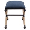 Firth Small Navy Fabric Bench, Benche by Uttermost, 23.75" width x 20.25" height x 16.75" depth thumbnail 5