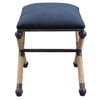 Firth Small Navy Fabric Bench, Furniture by Uttermost, 23.75" width x 20.25" height x 16.75" depth thumbnail 5
