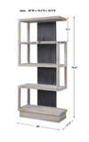 Nicasia Modern Etagere, Shelving & Bookcase by Uttermost, 36" width x 79.9" height x 17.3" depth thumbnail 3