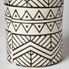 Uhura II Large Cream Black Patterned Cylindrical Ceramic Vase, by Mercana, 4.72" length x 4.72" width x 16.54" height thumbnail 6