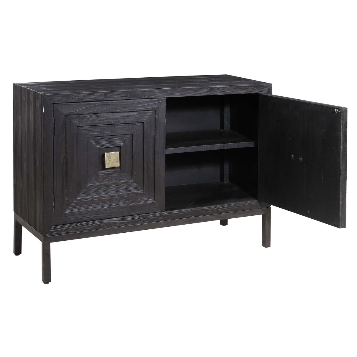 Aiken Dark Walnut 2 Door Cabinet, Cabinets & Chest by Uttermost, 43.25" width x 31.12" height x 16" depth View 5