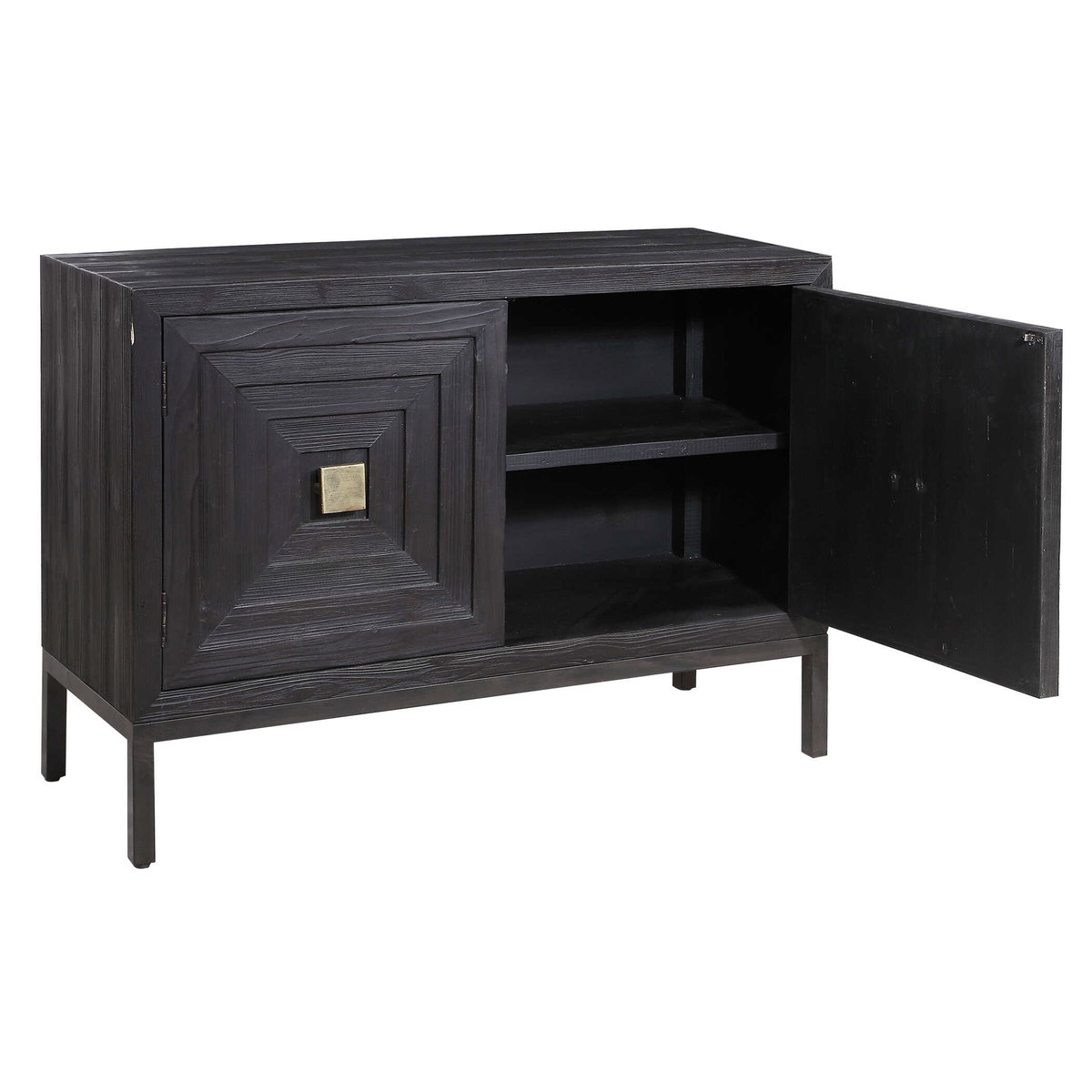 Aiken Dark Walnut 2 Door Cabinet, Cabinets & Chest by Uttermost, 43.25" width x 31.12" height x 16" depth View 5