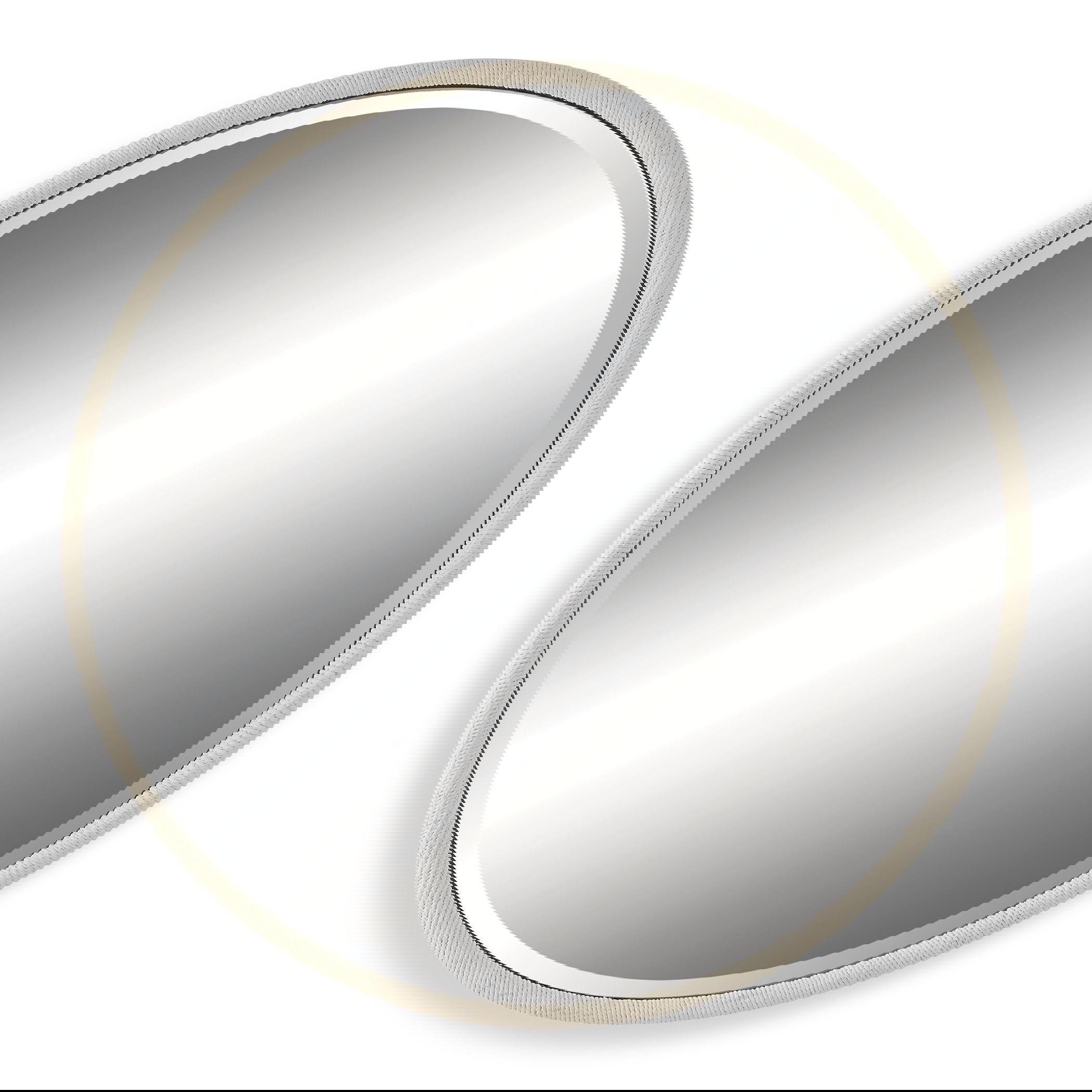 Ranchero White Round Mirror large image 