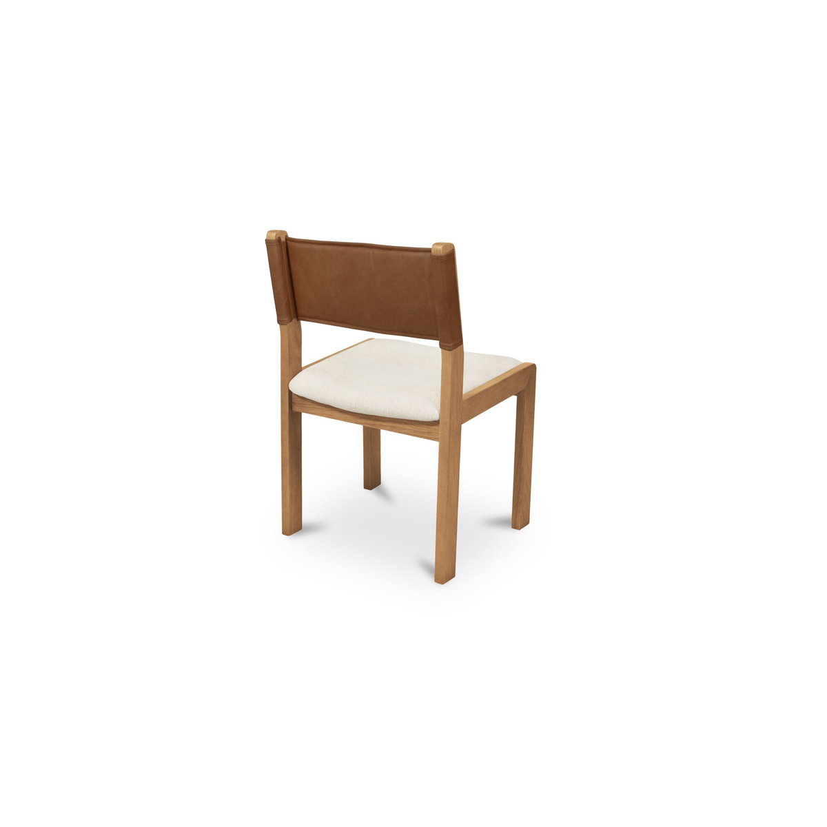 Carol Dining Chair Tan Leather Set Of Two, by Moe's Home, 21.6" width x 32" height x 19.5" depth View 3