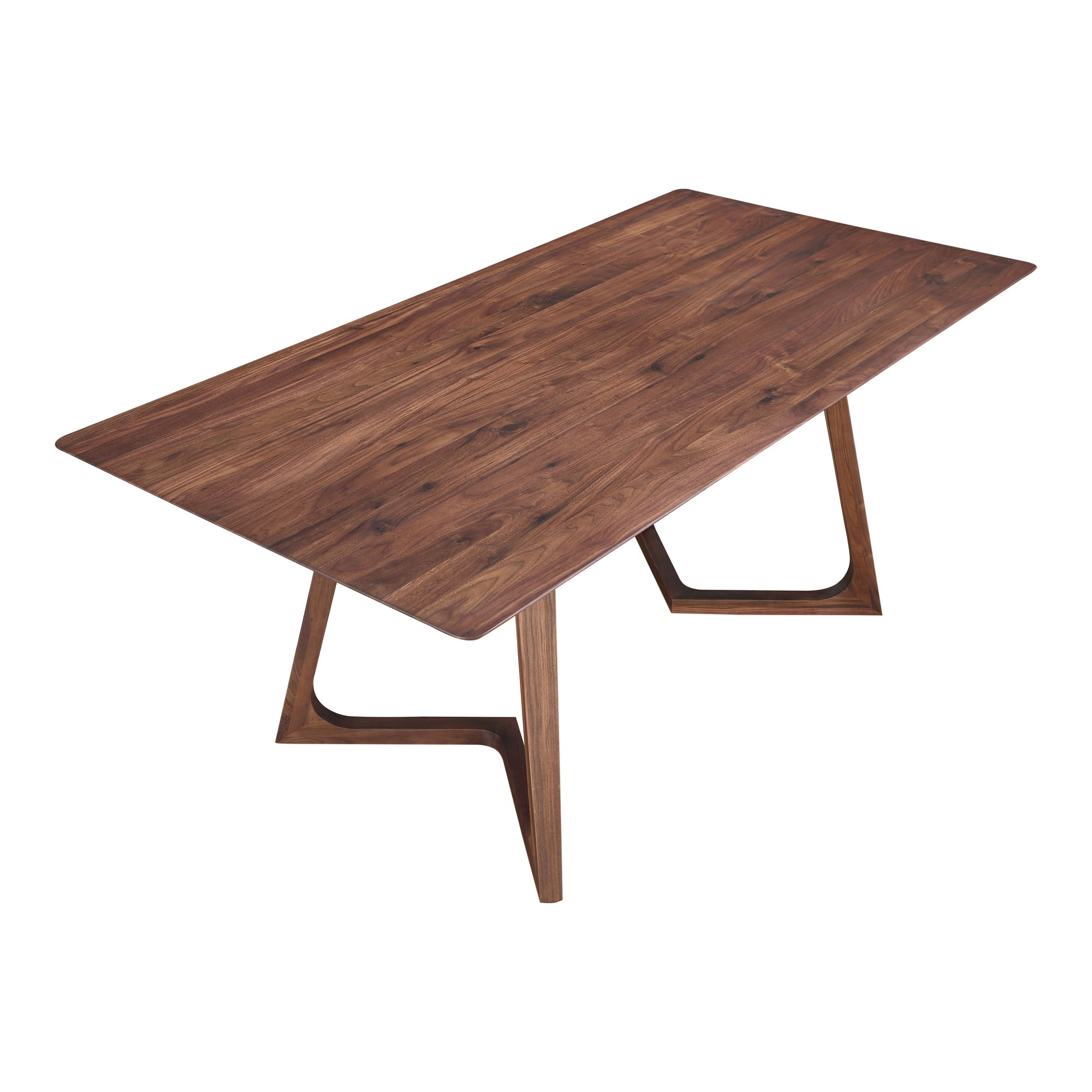Godenza Rectangular Dining Table Walnut, by Moe's Home, 71" width x 29.5" height x 35.5" depth View 3
