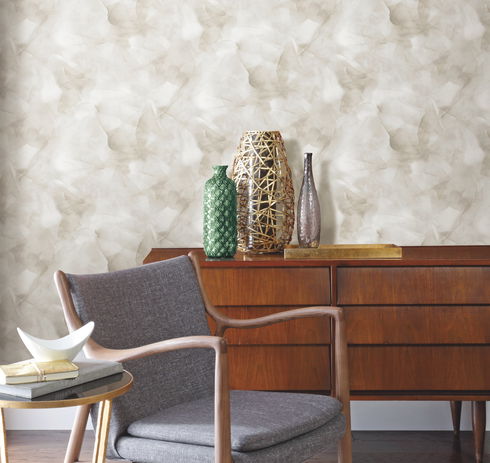 Watercolor Silks Neutral Peel & Stick Wallpaper