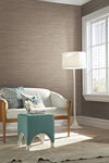Lustrous Grasscloth Silver & Taupe Wallpaper, by York Wall, 33' length x 1'9" width x 0.02" depth thumbnail 3