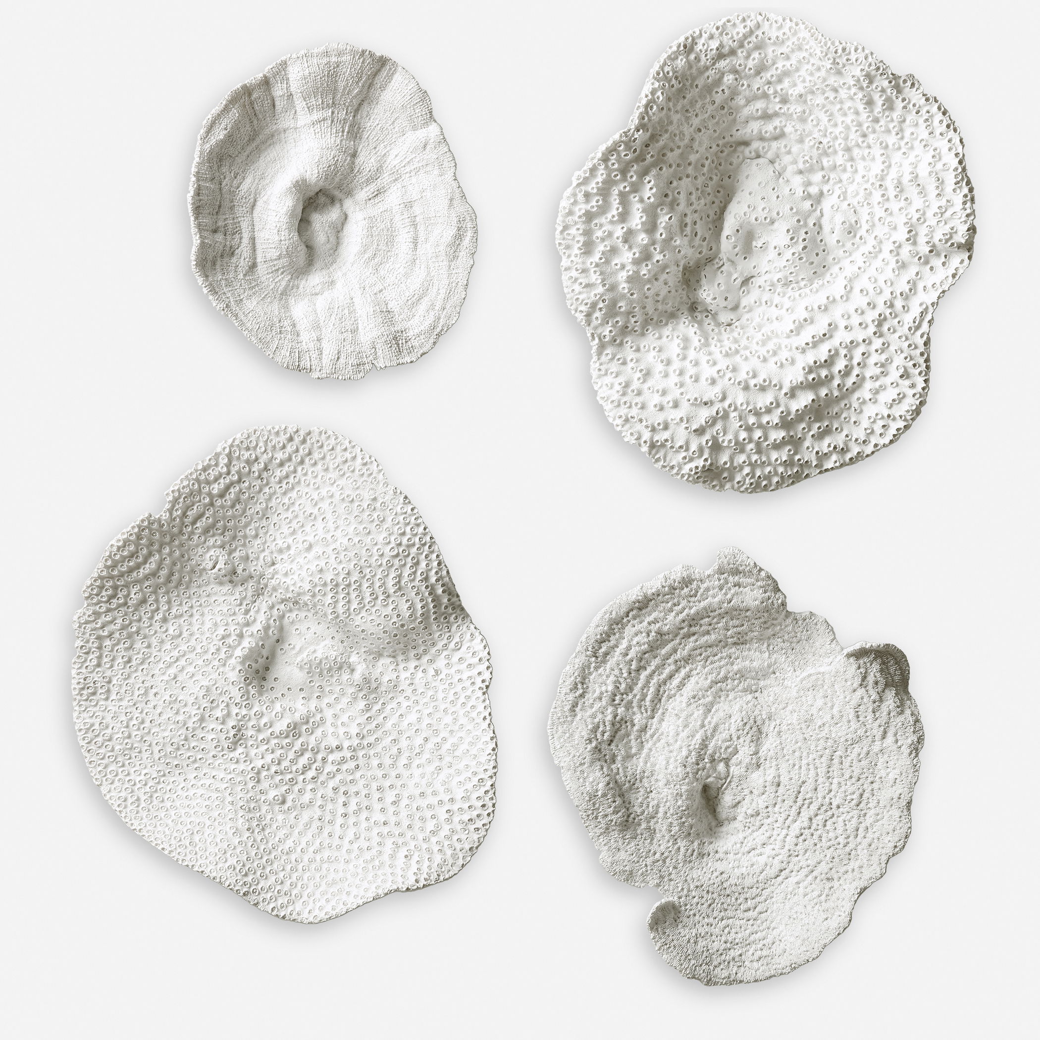 Sea Coral Wall Art Set/4, Sculptural Wall Art by Uttermost, 15.16" width x 13" height x 3.66" depth View 1