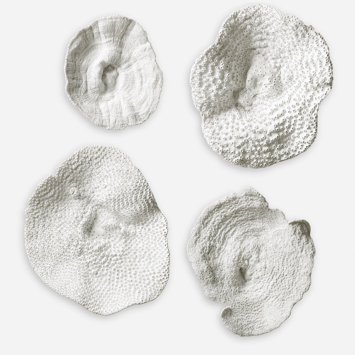 Sea Coral Wall Art Set/4, Sculptural Wall Art by Uttermost, 15.16" width x 13" height x 3.66" depth View 1