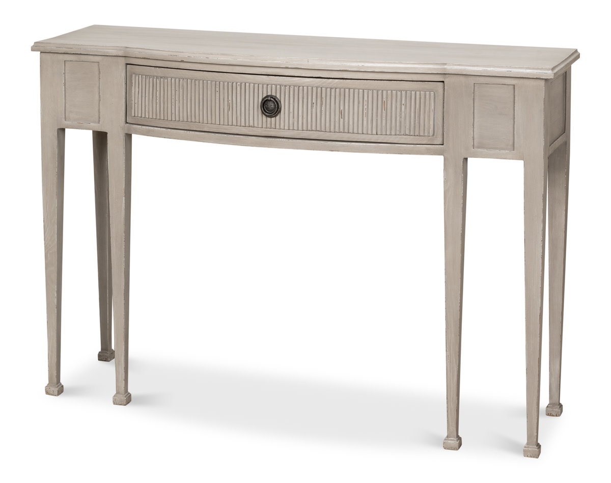 Madora Bungalow Console Table  Grey, by Sarreid, 1'3" length x 4' width x 2'9" height View 1