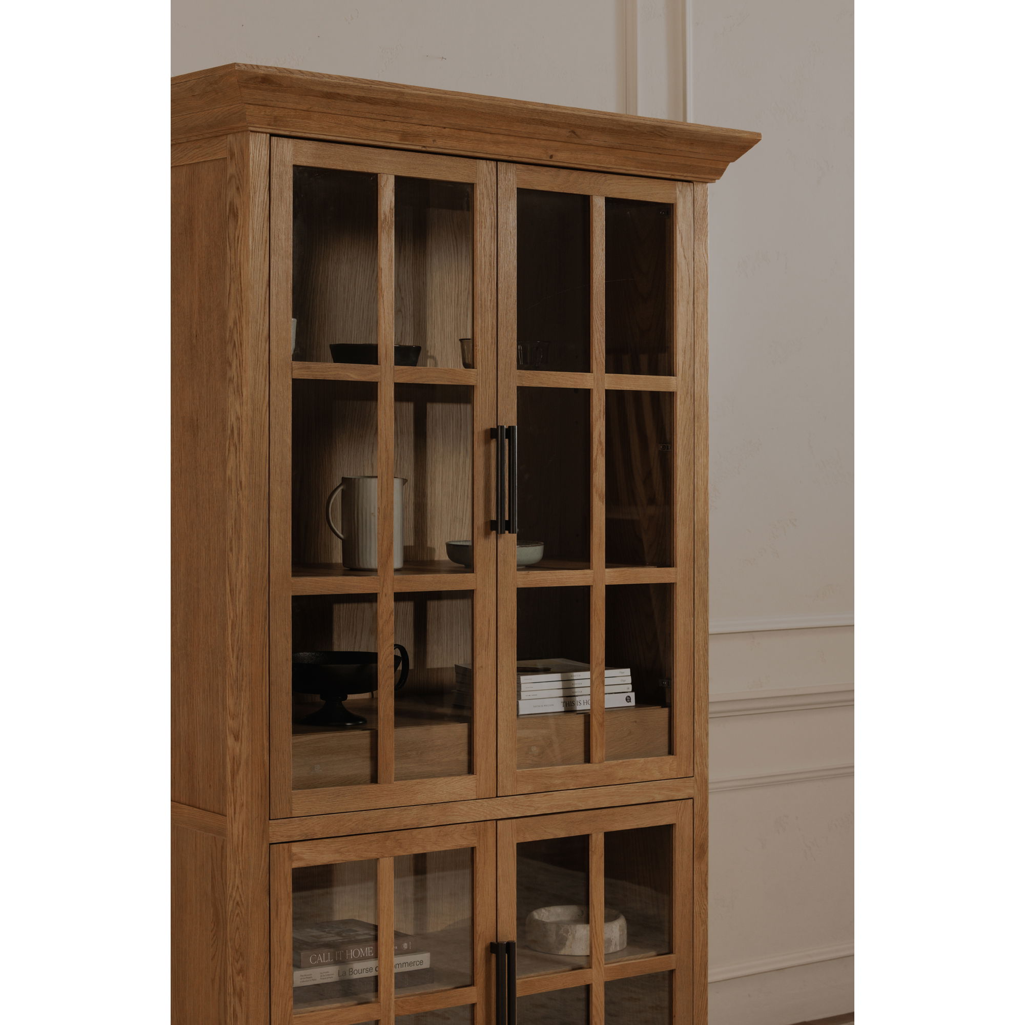 Raymond Tall Cabinet Natural, Cabinets & Sideboard by Moe's Home, 48" width x 83" height x 21" depth View 7