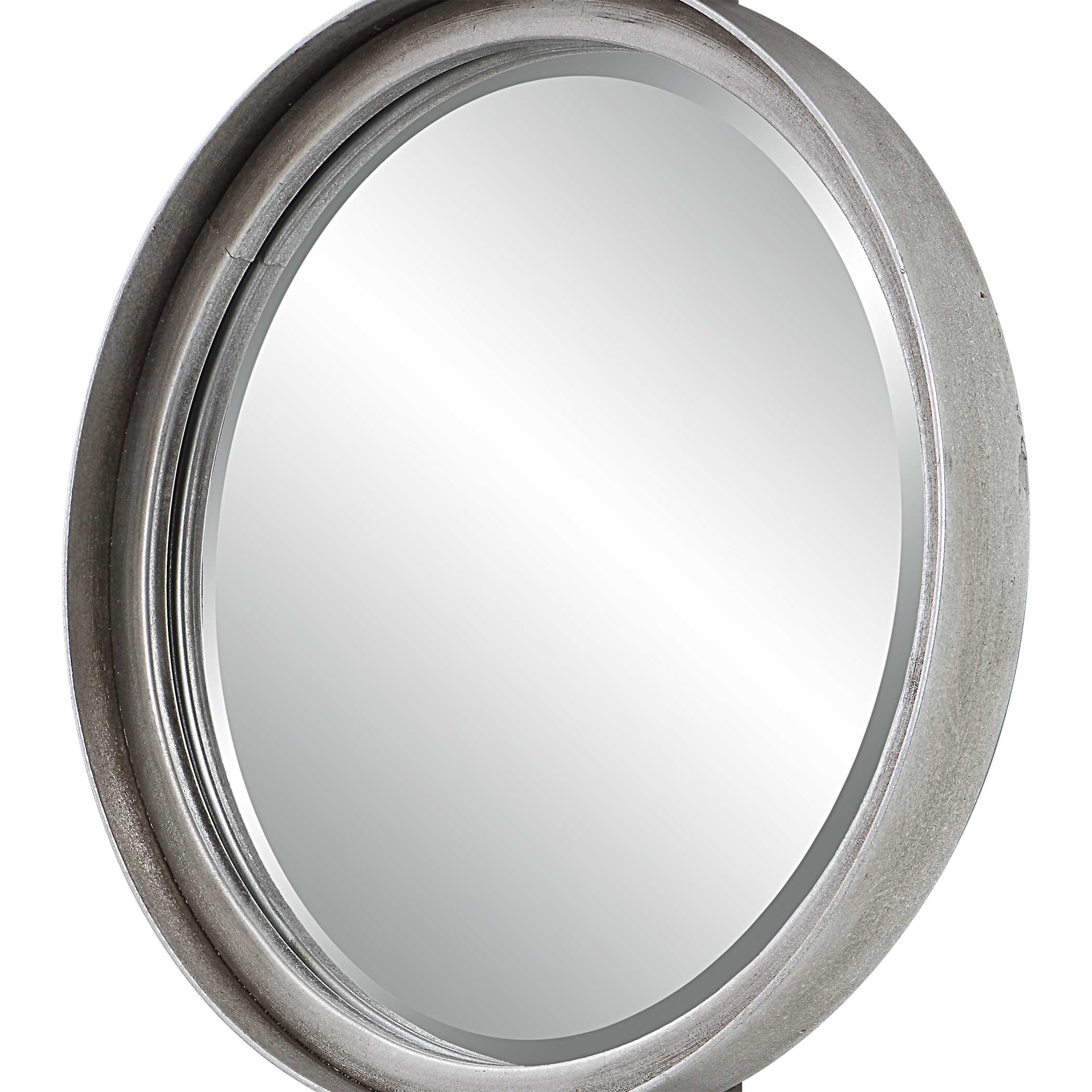 Button Silver Mirror, by Uttermost, 9.87" width x 59.87" height x 3.12" depth View 7