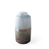 Nasser II Large Blue/Gold/Chrome Urn Style Glass Vase thumbnail 0