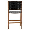 Dale Counter Stool Black Leather Nat Frame, Counter & Bar Stool by Dovetail, 20" width x 41" height x 22.25" depth thumbnail 4
