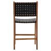 Dale Counter Stool Black Leather Nat Frame, Counter & Bar Stool by Dovetail, 20.27" width x 41" height x 22.83" depth thumbnail 4
