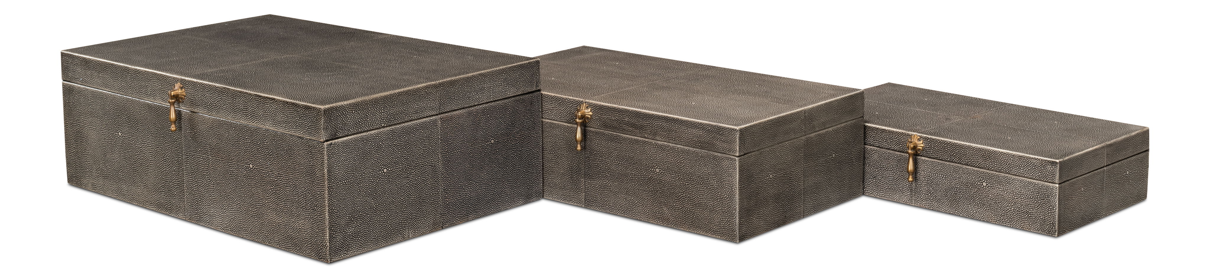 Cosmos Nesting Boxes, Set Of Three, Decor by Sarreid, 24" length x 16" width x 8" height View 5