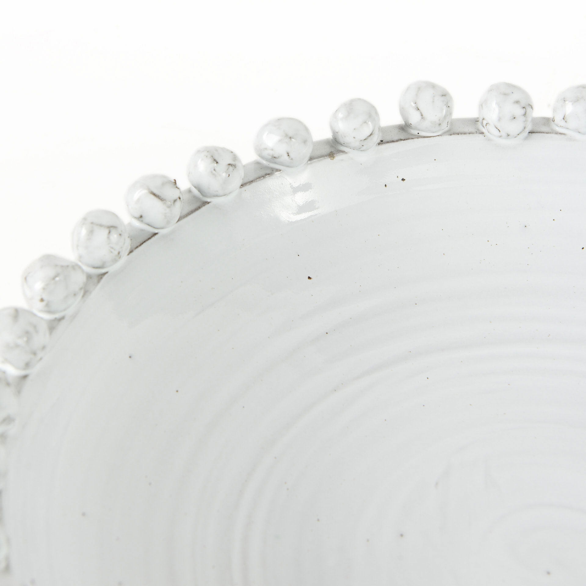 Basin 16' Round Off-White Glazed Decorative Bowl, by Mercana, 15.75" length x 15.75" width x 3.54" height View 6