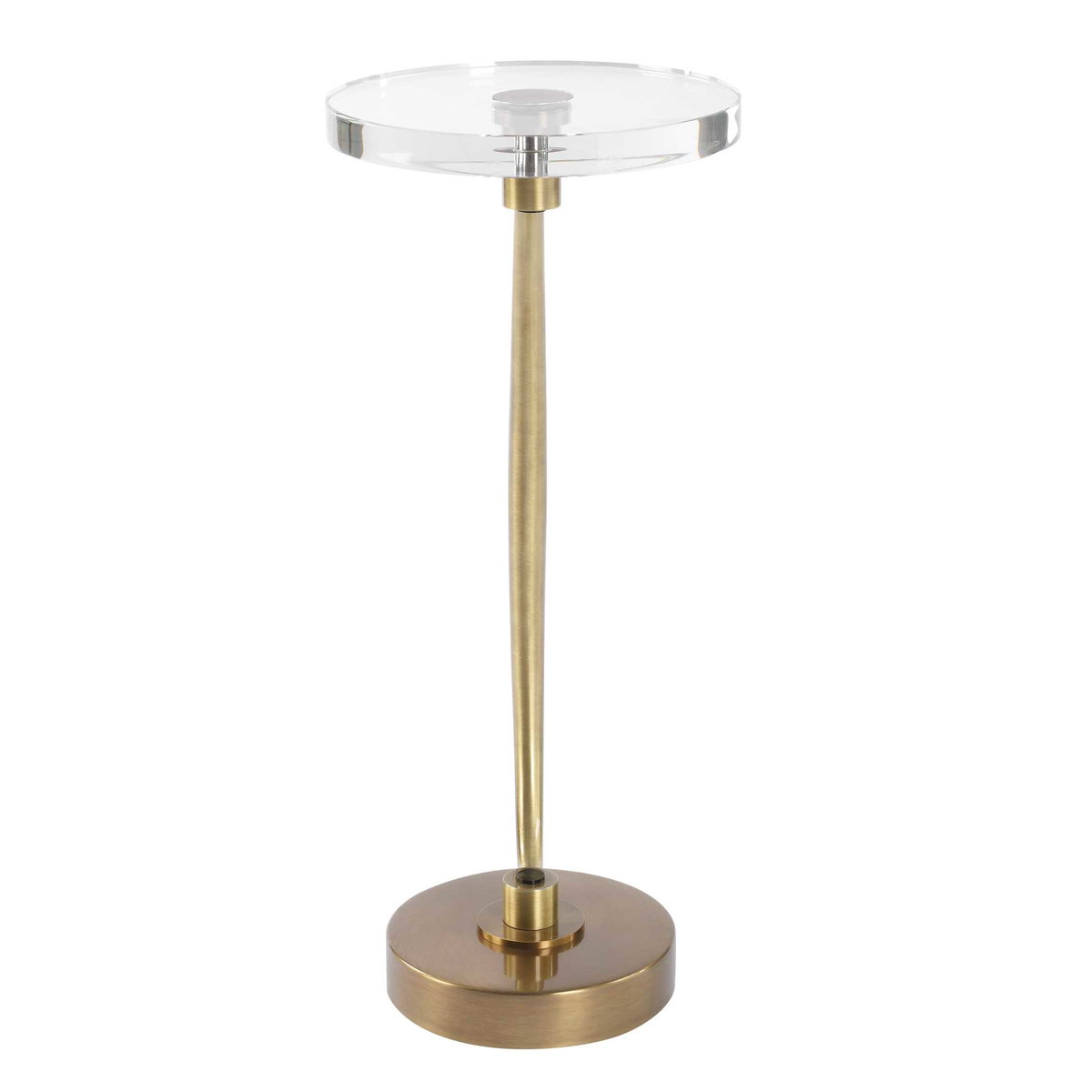 Waveney Brass Drink Table, Side & End Table by Uttermost, 11.5" width x 24" height x 11.5" depth View 5