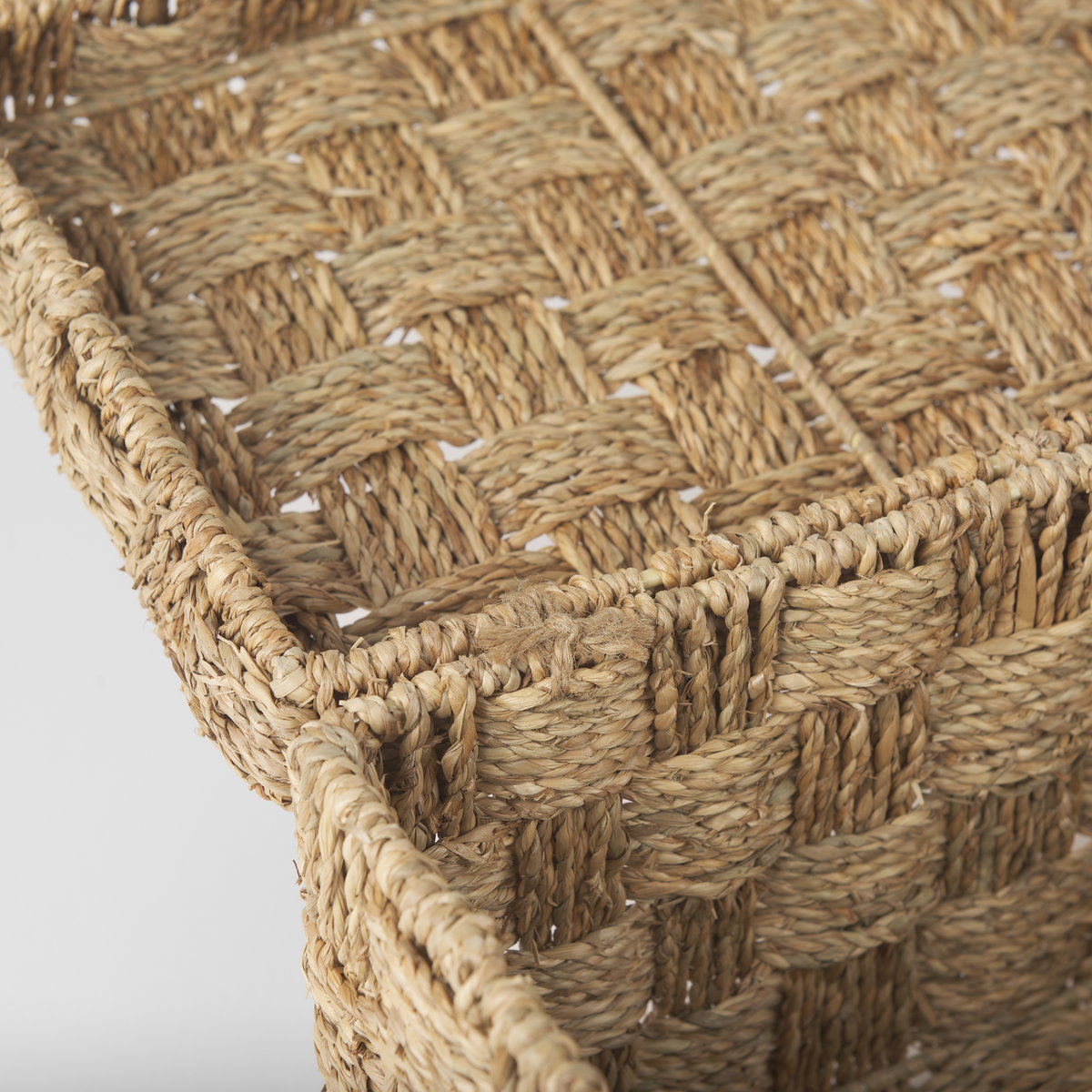 Hanalei Set of 2 Seagrass Boxes with Lids, by Mercana, 11.42" length x 7.48" width x 7.48" height View 12